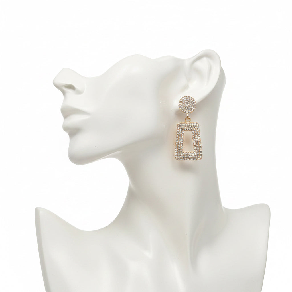 Glittered Beads Drop Earrings
