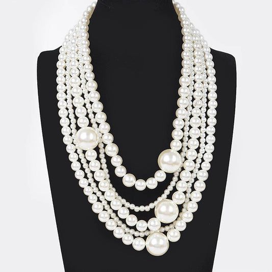 Multi Pearl Layered Necklace