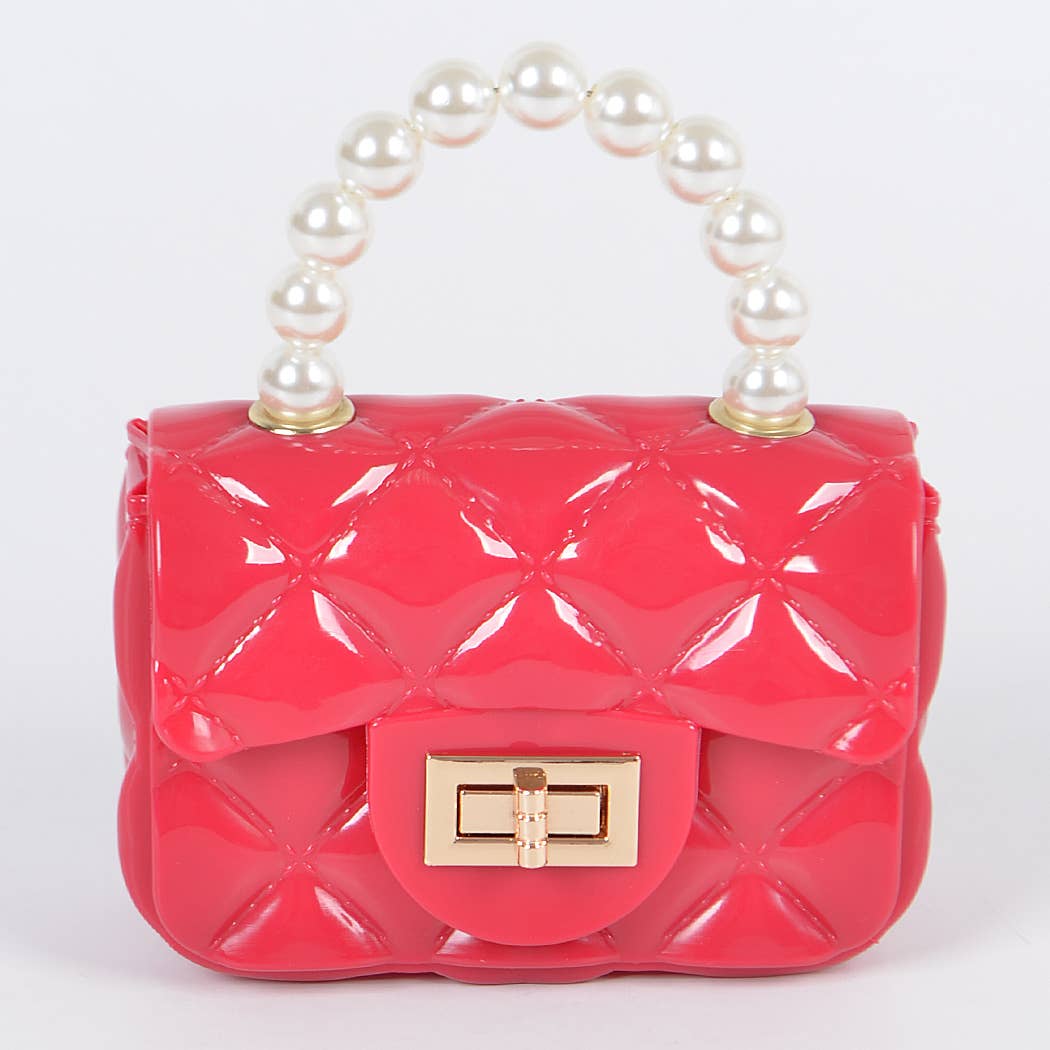 Jelly Mini Bag with Pearl Handle
