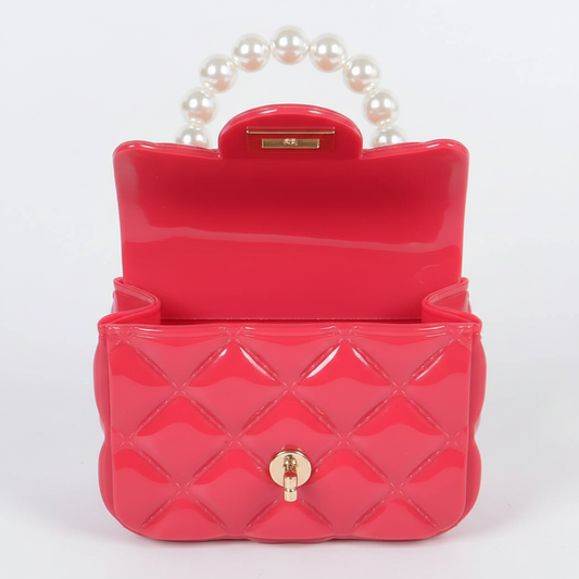 Jelly Mini Bag with Pearl Handle