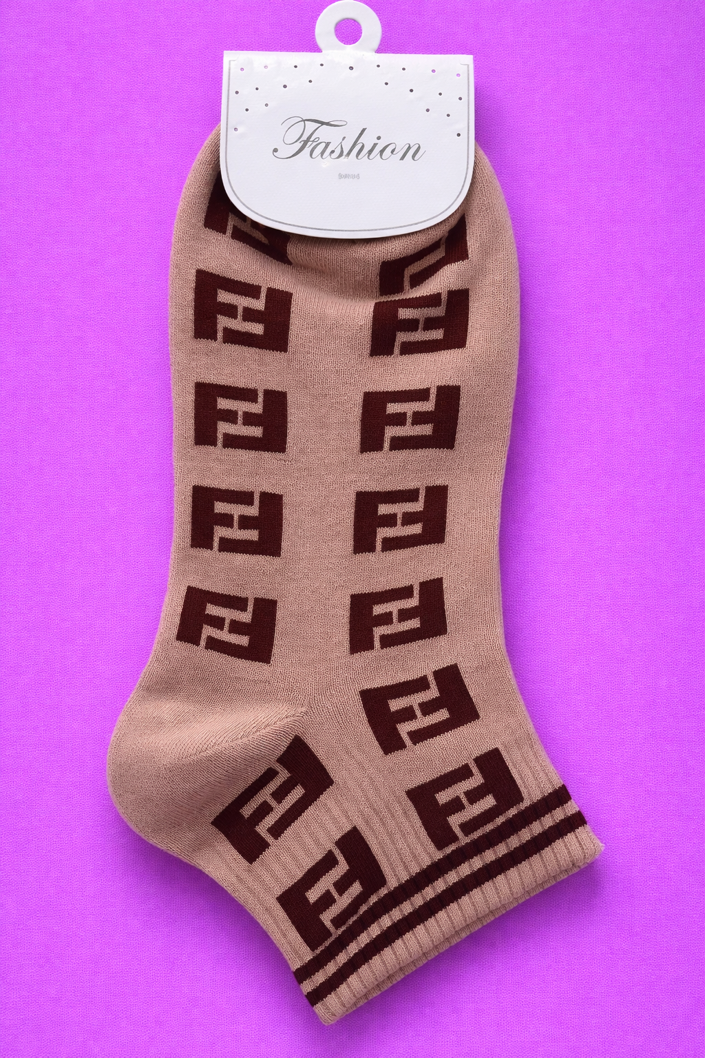 Fendi inspired crew socks