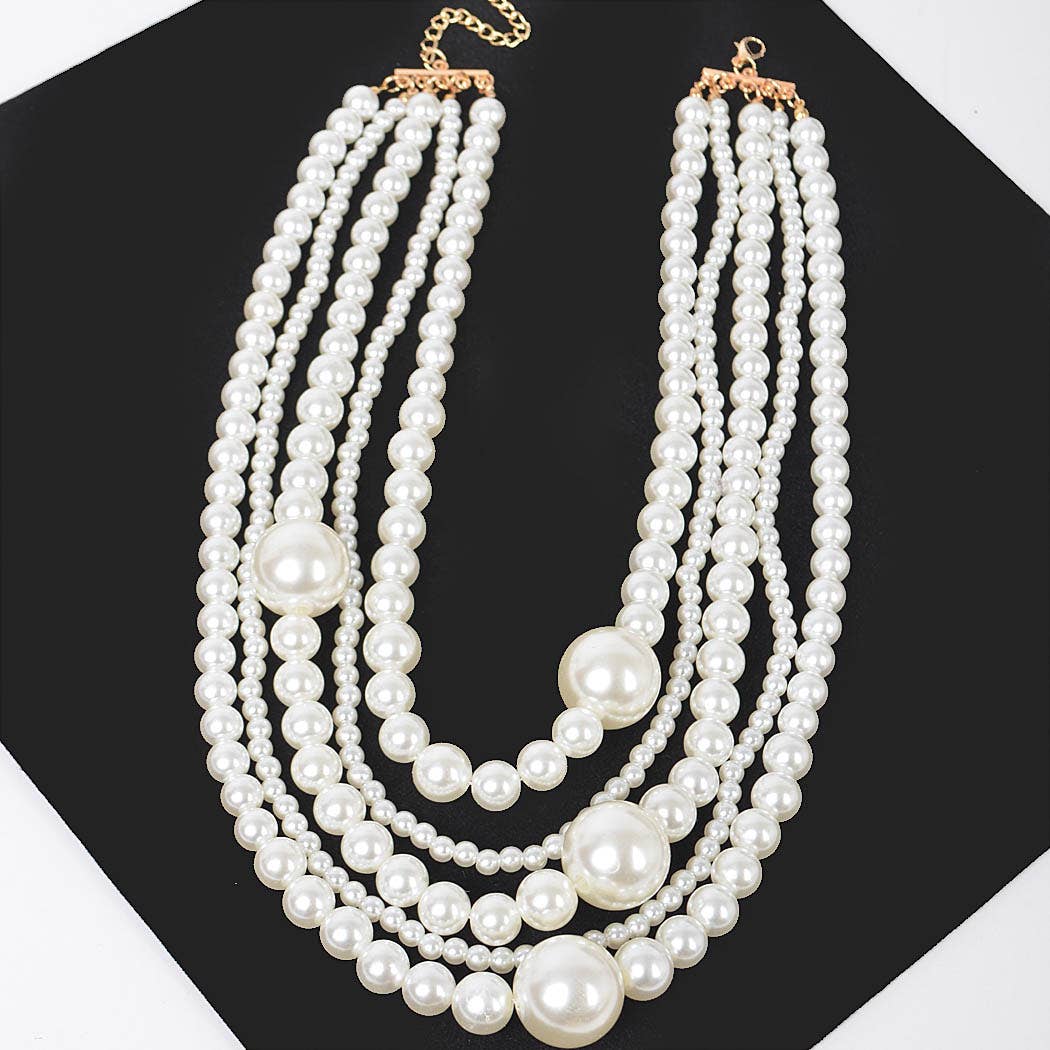 Multi Pearl Layered Necklace