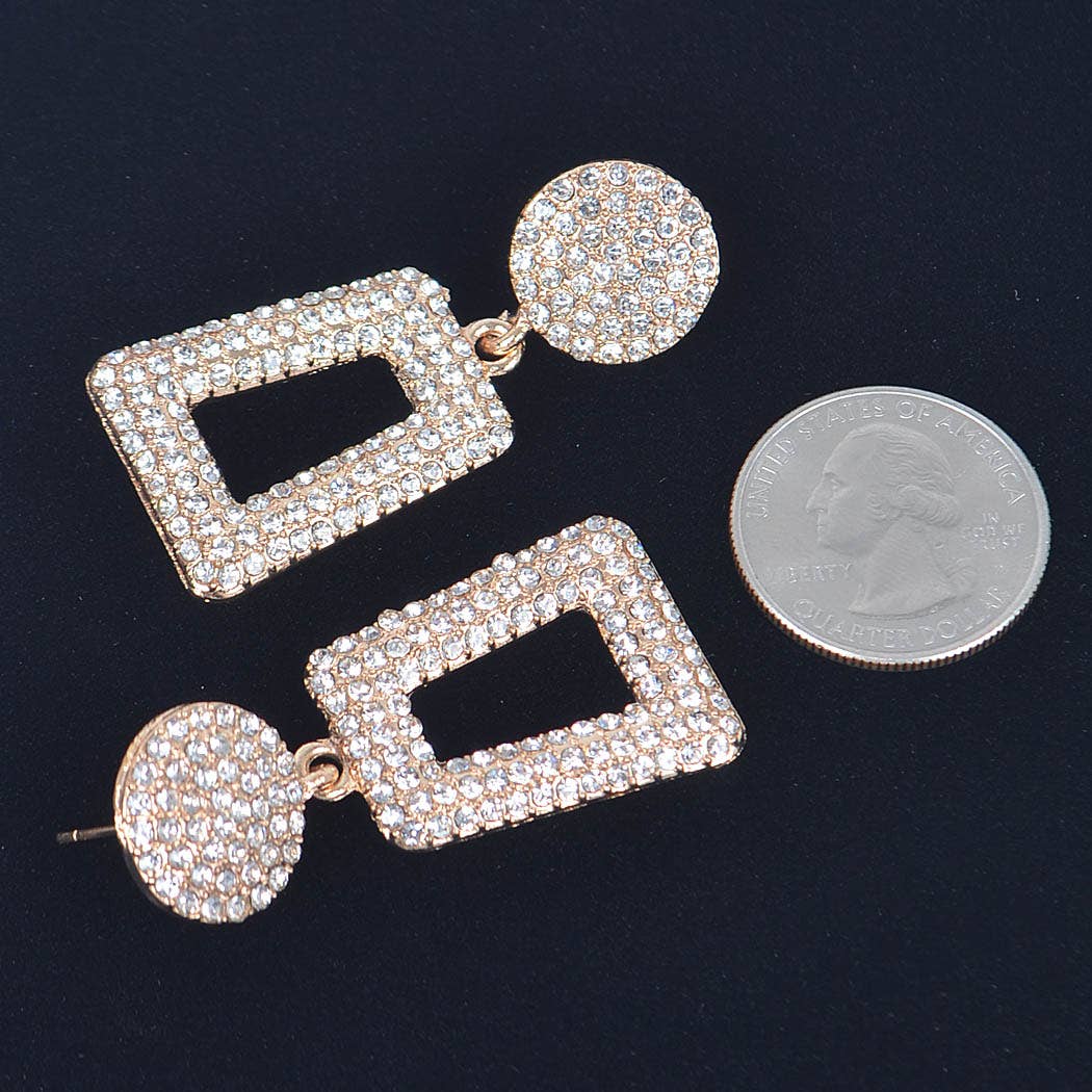 Glittered Beads Drop Earrings